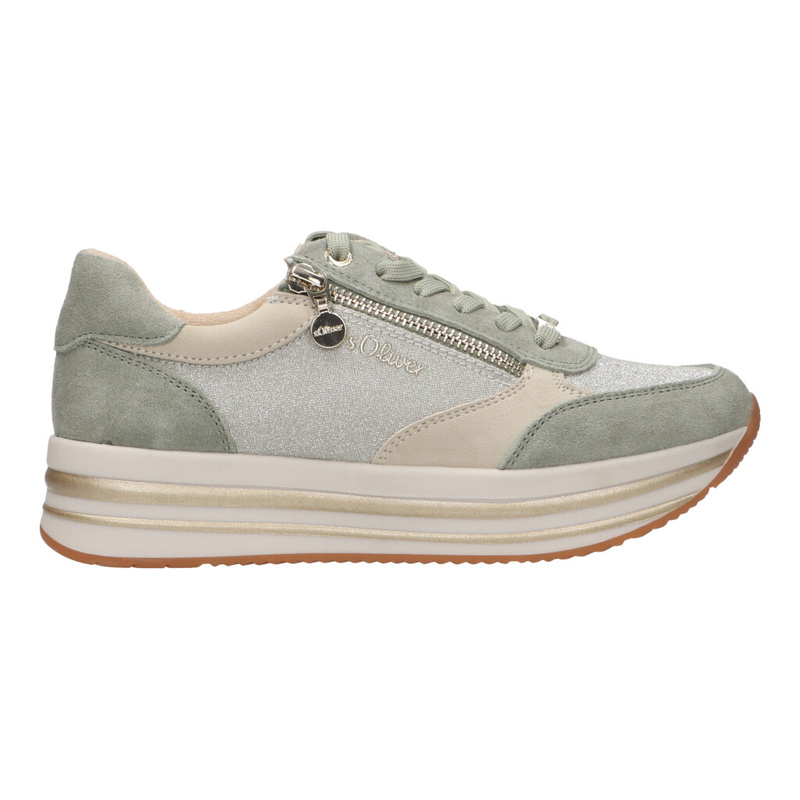 S.oliver Lage sneaker Kaki Lage sneakers Schoenen Dames
