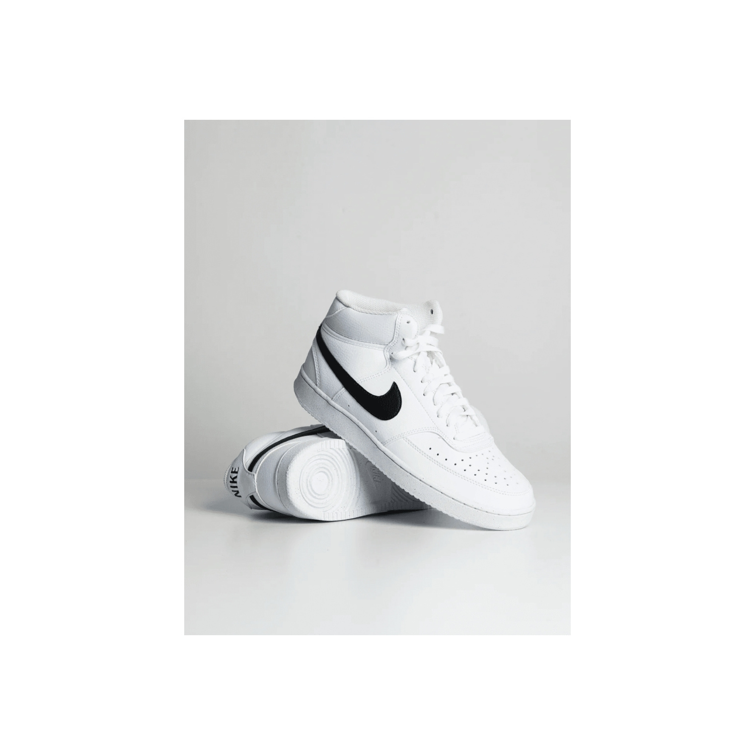 nike white high ankle sneakers
