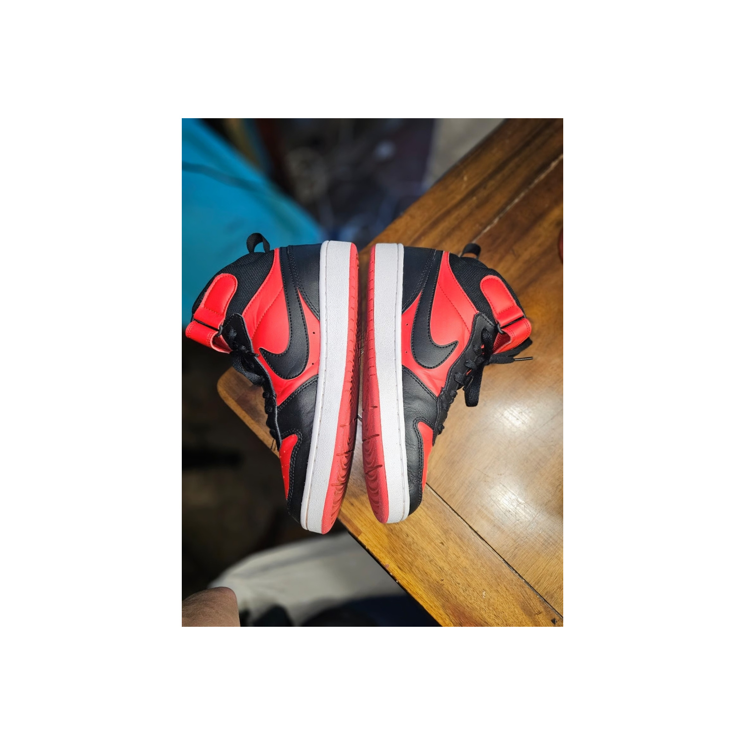 nike red and black boots