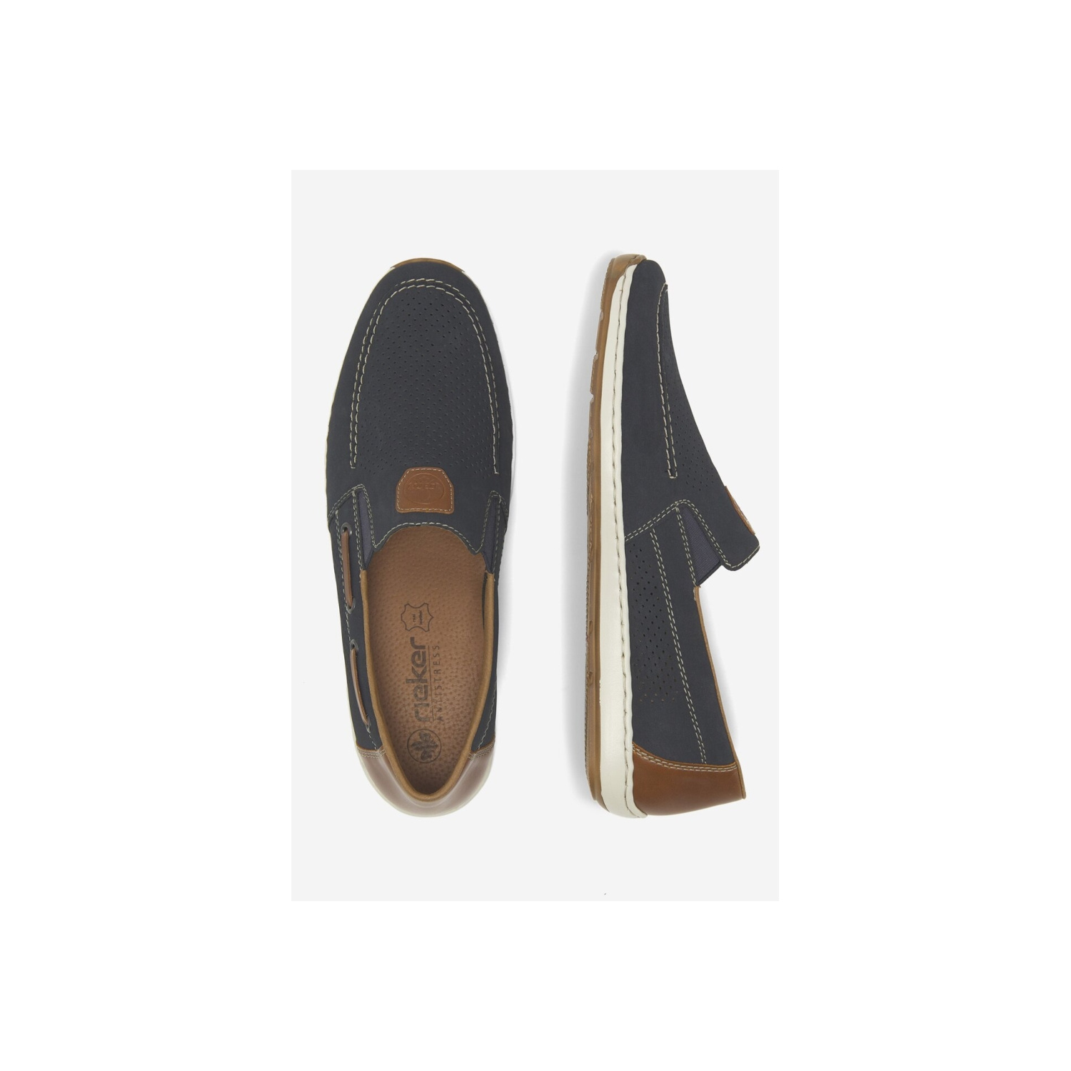 Rieker Antistress Slip-on blue - Comfortshoes - Shoes - Men - Berca.be