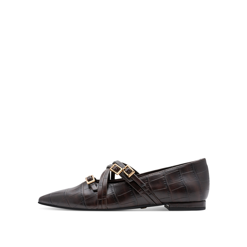 Tamaris Ballerine / chaussure à ceinture brun 335519_0005.jpg