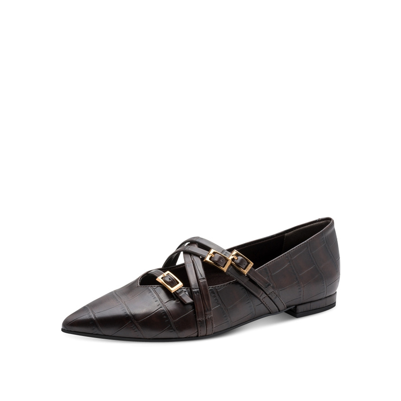 Tamaris Ballerine / chaussure à ceinture brun 335519_0006.jpg