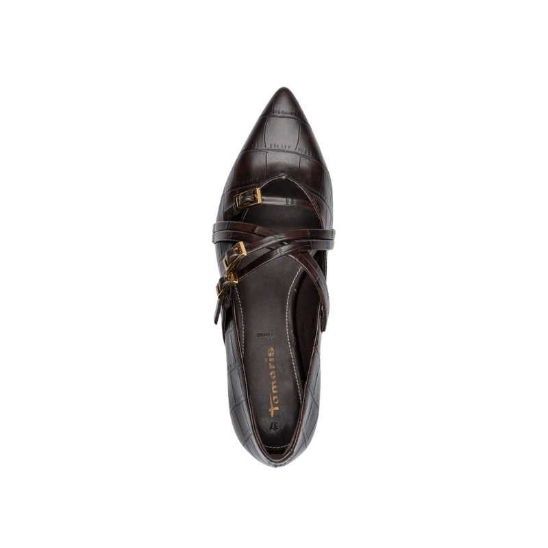 Tamaris Ballerine / chaussure à ceinture brun 335519_0008.jpg