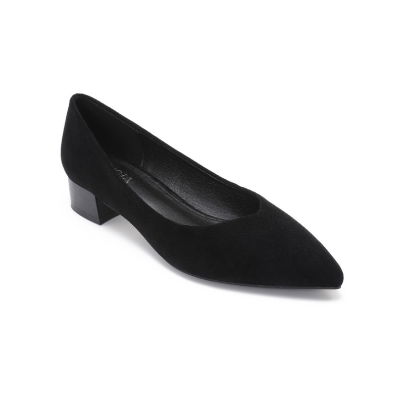 Selected By La.ra Ballerine / chaussure à ceinture noir 336315_0004.jpg