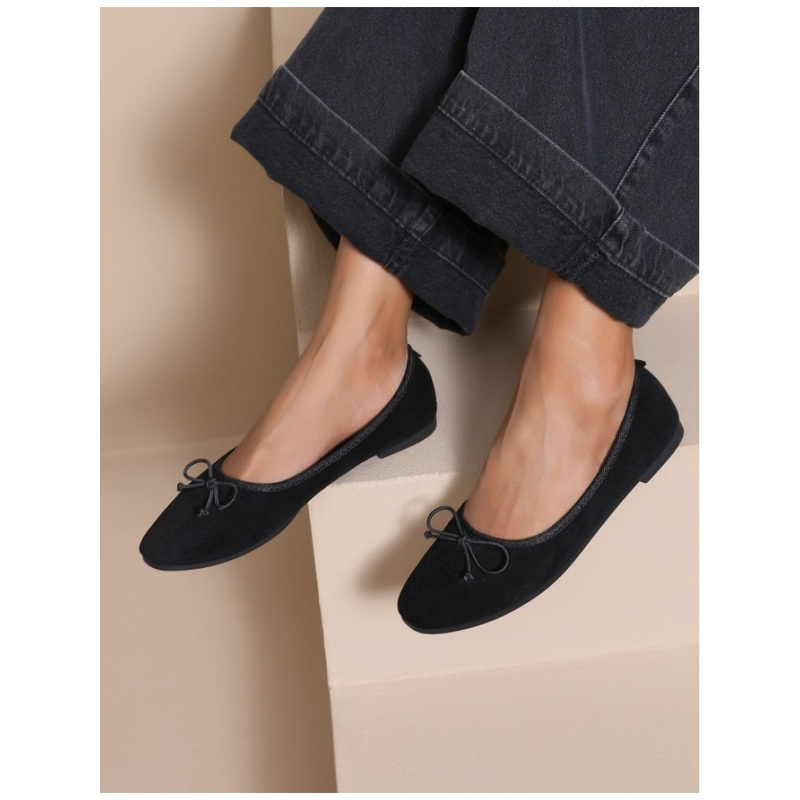 Selected By La.ra Ballerine / chaussure à ceinture noir 336319_0002.jpg